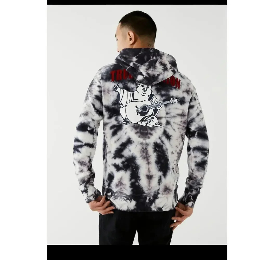 True‎ Religion Men's Tie Dye Pullover Hoodie